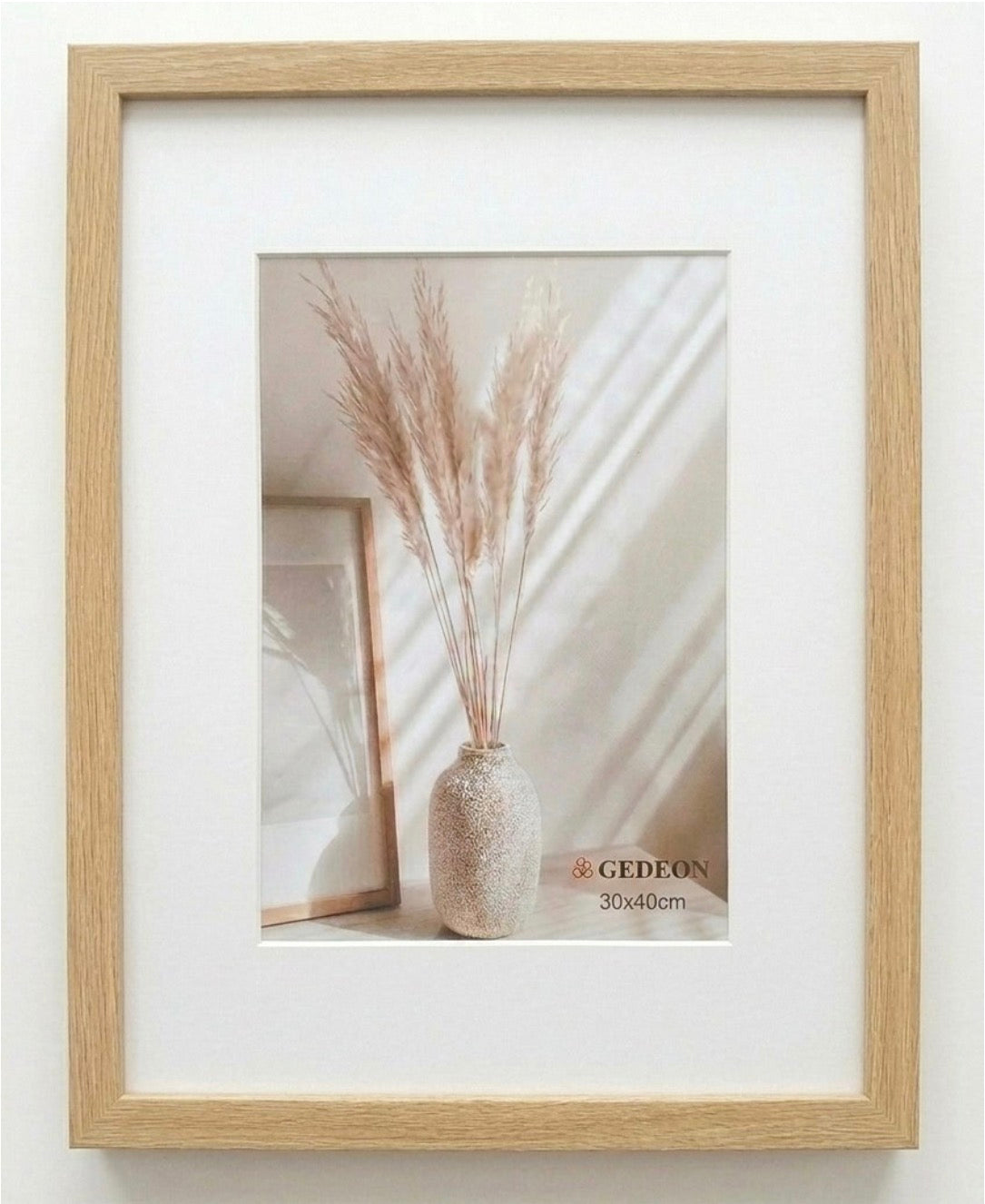 Light wood picture frame
