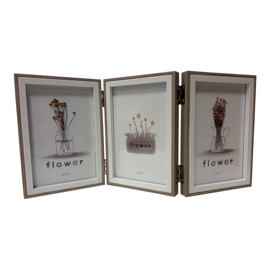 Дървена тройна рамка